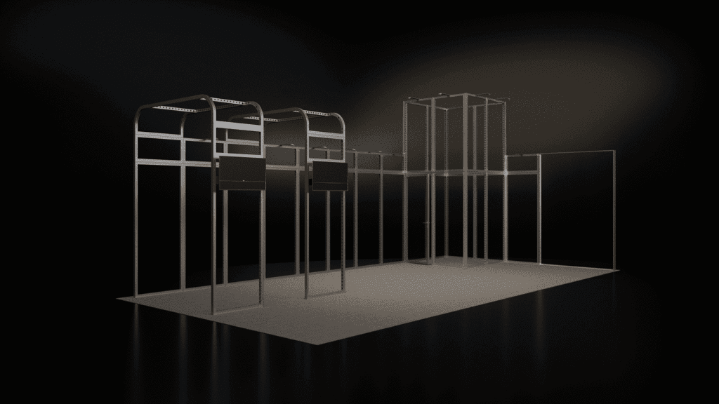 Stoisko modułowe narożne 10m x 5m - Kosntrukcja_A