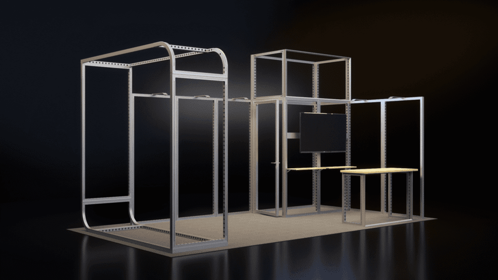 Stoisko modułowe narożne 6m x 3m - Konstrukcja