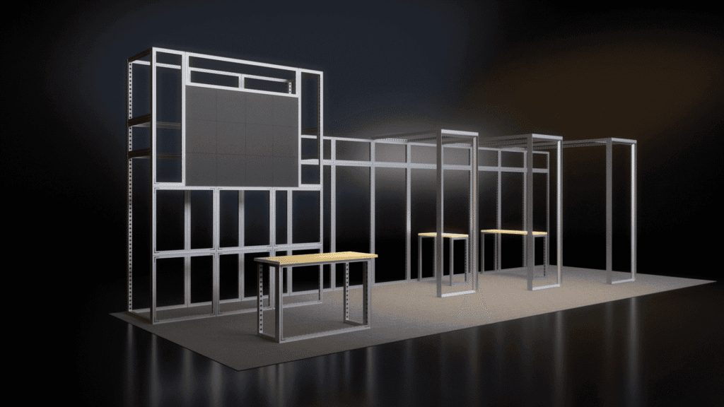 Stoisko modułowe otwarte 11m x 4m - Konstrukcja